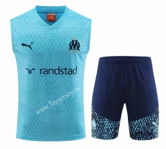 2023-2024 Olympique de Marseille Light Blue Thailand Soccer Uniform-4627