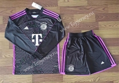2023-2024 Bayern München Away Black LS Soccer Uniform-709
