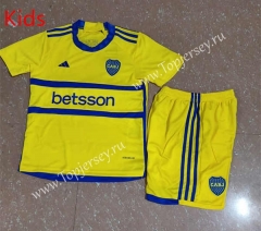 2023-2024 Boca Juniors Away Yellow Youth-Kid Soccer Uniform-507
