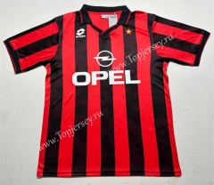 Retro Version 88-89 AC Milan Home Red&Black Thailand Soccer Jersey AAA-7568