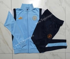 2023-2024 Manchester City Light Blue Thailand Soccer Jacket Uniform-815