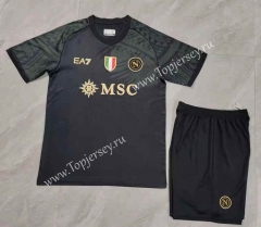 2023-2024 Napoli 2nd Away Black Soccer Uniform-709