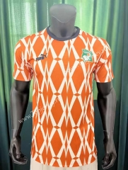 2023-2024 Cote d'Ivoire Home Orange Thailand Soccer Jersey AAA-305