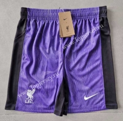 2023-2024 Liverpool 2nd Away Purple Thailand Soccer Shorts