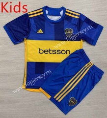 2023-2024 Boca Juniors Home Blue Kids/Youth Soccer Uniform-AY