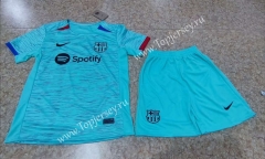 2023-2024 Barcelona 2nd Away Blue Soccer Uniform-718