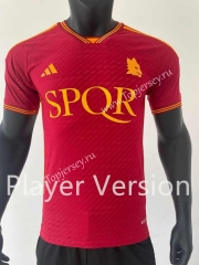 Player Version 2023-2024 Roma Home Red Thailand Soccer Jersey AAA-416