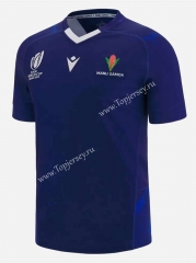 2023 Samoa Home Blue Thailand Rugby Shirt