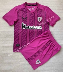 2023-2024 Athletic Bilbao Goalkeeper Pink Soccer Unifrom-AY