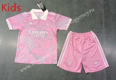 2023-2024 Special Version Real Madrid Pink Kids/Youth Soccer Uniform-8679