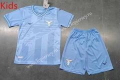 2023-2024 Lazio Home Blue Kid/Youth Soccer Uniform-8679
