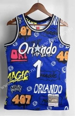 Retro Version 94-95 Orlando Magic Blue #1 NBA Jersey-311