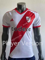 Player Version 2023-2024 River Plate Home White Thailand Soccer Jersey AAA-518
