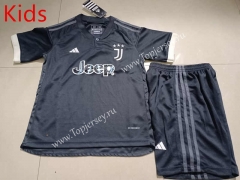 2023-2024 Juventus 2nd Away Black Kids/Youth Soccer Uniform-507