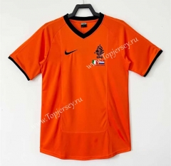 Retro Version 2000 Netherlands Home Orange Thailand Soccer Jersey AAA-811