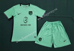 2023-2024 Atletico Madrid 2nd Away Light Green Soccer Uniform-8975