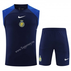 2023-2024 Al-Nassr FC Royal Blue Thailand Soccer Vest Uniform-4627
