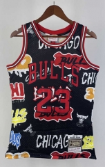 Retro Version 97-98 Chicago Bulls Black #23 NBA Jersey-311