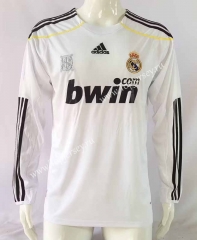 Retro Version 09-10 Real Madrid Home White LS Thailand Soccer Jersey AAA-503