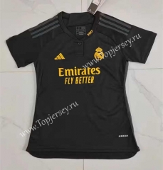2023-2024 Real Madrid 2nd Away Black Thailand Women Soccer Jersey AAA