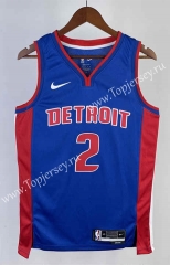 2023 Detroit Pistons Away Blue #2 NBA Jersey-311