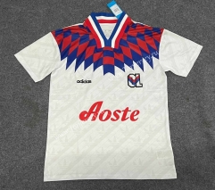 Retro Version 95-96 Olympique Lyonnais White Thailand Soccer Jersey AAA-3066
