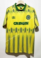 Retro Version 89-91Celtic Away Yellow Thailand Soccer Jersey AAA-7505