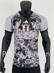 Player Version 2023-2024 Anime Version Japan Black&White Thailand Soccer Jersey AAA-416