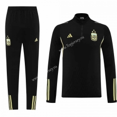 2023-2024 Argentina Black Thailand Soccer Jacket Uniform-LH