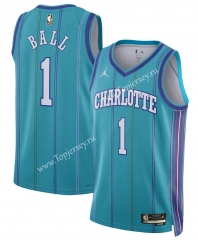 2024 Retro Version Charlotte Hornets Blue #1 NBA Jersey-311