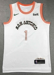 2024 City Edition San Antonio Spurs White #1 NBA Jersey-1380