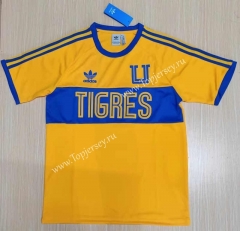 Retro Version Tigres UANL Yellow Thailand Soccer Jersey AAA-912