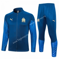 2023-2024 Olympique Marseille Up-cyan Thailand Soccer Jacket Uniform-815