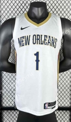 2023 New Orleans Pelicans White #1 NBA Jersey-311