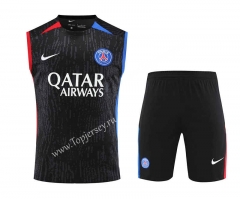 2023-2024 Paris Black&Blue Thailand Soccer Vest Uniform-418