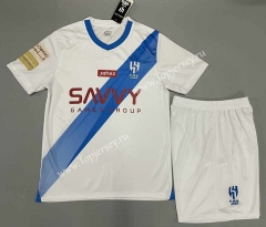 ( Without Brand Logo ) 2023-2024 Al Hilal SFC Away White Soccer Unifrom-9031