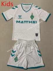 2023-2024 SV Werder Bremen Away White Kids/Youth Soccer Uniform-AY