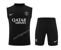 2023-2024 Paris Black Thailand Soccer Vest Uniform-418