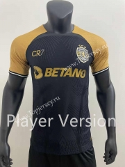 Player Version 2023-2024 Sporting Clube de Portugal 2nd Away Black Thailand Soccer Jersey AAA-416