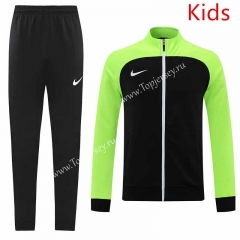 Nike Black&Green Thailand Soccer Jacket Uniform-LH