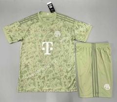( Without Brand Logo ) 2023-2024 Special Version Bayern München Light Green Soccer Uniform-9031