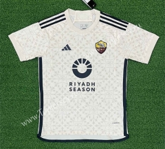 (S-4XL) 2023-2024 Roma Away White Thailand Soccer Jersey AAA-403