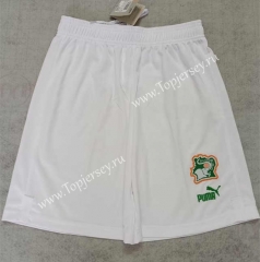 2023-2024 Cote d'Ivoire Away White Thailand Soccer Shorts