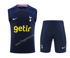 2023-2024 Tottenham Hotspur Royal Blue Thailand Soccer Vest Uniform-418