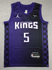 2024 Sacramento Kings Black #5 NBA Jersey-311