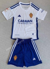 2023-2024 Real Zaragoza Home White Soccer Uniform-AY