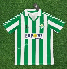 (S-4XL) Retro Version Real Betis Home White&Green Thailand Soccer Jersey AAA-403