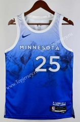 2024 City Edition Minnesota Timberwolves Blue #25 NBA Jersey-311