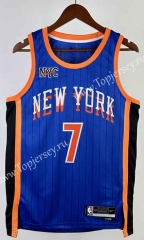 2024 City Version New York Knicks Blue #7 NBA Jersey-311