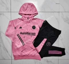 2023-2024 Inter Miami CF Pink Thailand Soccer Tracksuit With Hat-815